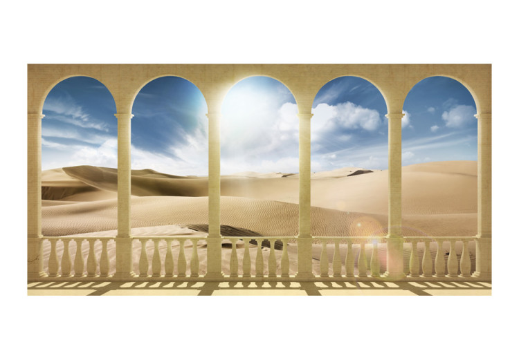 Photo Wallpaper Dream of the Sahara - Desert Landscape with Columns against Blue Sky 59912 additionalImage 1