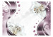 Wall Mural Whiteness of Flowers - White Lilies with Violet Ornament Shimmering Background 60112 additionalThumb 1