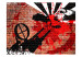 Fototapeta Upolowany - street art w formie muralu na powierzchni czerwonej cegły 60512 additionalThumb 1
