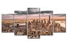Obraz na szkle Nowy Jork: Poranne niebo [Glass] 92512 additionalThumb 2