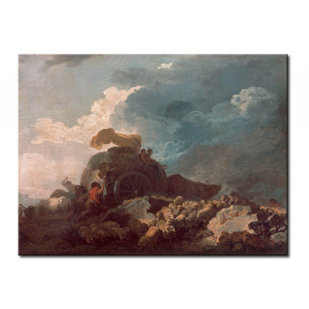 Schilderij  Jean-Honoré Fragonard: L'Orage