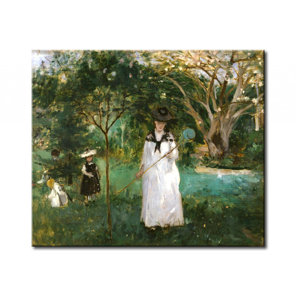 Schilderij  Berthe Morisot: La Chasse Aux Papillons