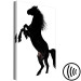 Canvas A rearing horse - black and white illustration of a horse silhouette 118822 additionalThumb 6