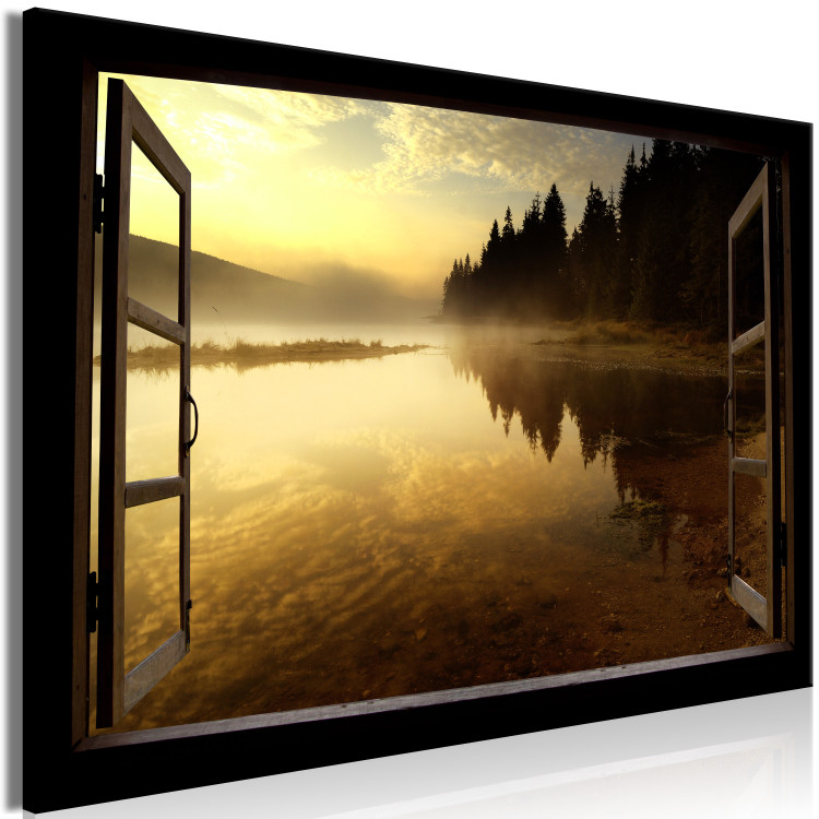Canvas Art Print Sunset on the Lake (1 Part) Wide 125022 additionalImage 2