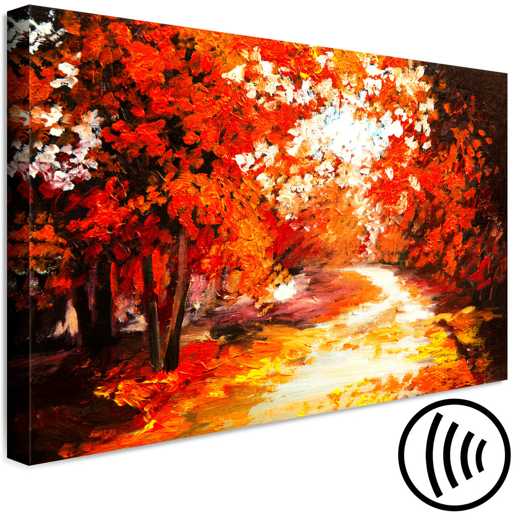Quadro Caminho De Outono Através Das árvores - Paisagem Impressionista