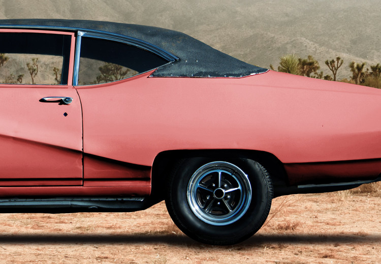 Photo Wallpaper Pink, American classic - photo of desert with car and mountains 136322 additionalImage 3