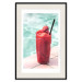 Poster Holiday Cocktail - Strawberry Cold Smoothie in the Summer by the Swimming Pool 144122 additionalThumb 24