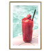 Poster Holiday Cocktail - Strawberry Cold Smoothie in the Summer by the Swimming Pool 144122 additionalThumb 21