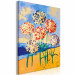 Obraz do malowania po numerach Delikatne goździki - kolorowe kwiaty, piasek, woda i zielone liście 144522 additionalThumb 7