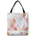 Totebag Geometric patchwork - design with triangles, marble and gold pattern 147522