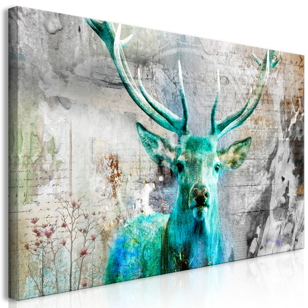 Schilderij Green Deer II [Large Format]