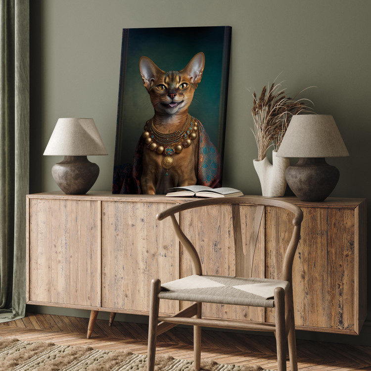 Tavla AI Abyssinian Cat - Animal Fantasy Portrait With Golden Necklace - Vertical 150222 additionalImage 5