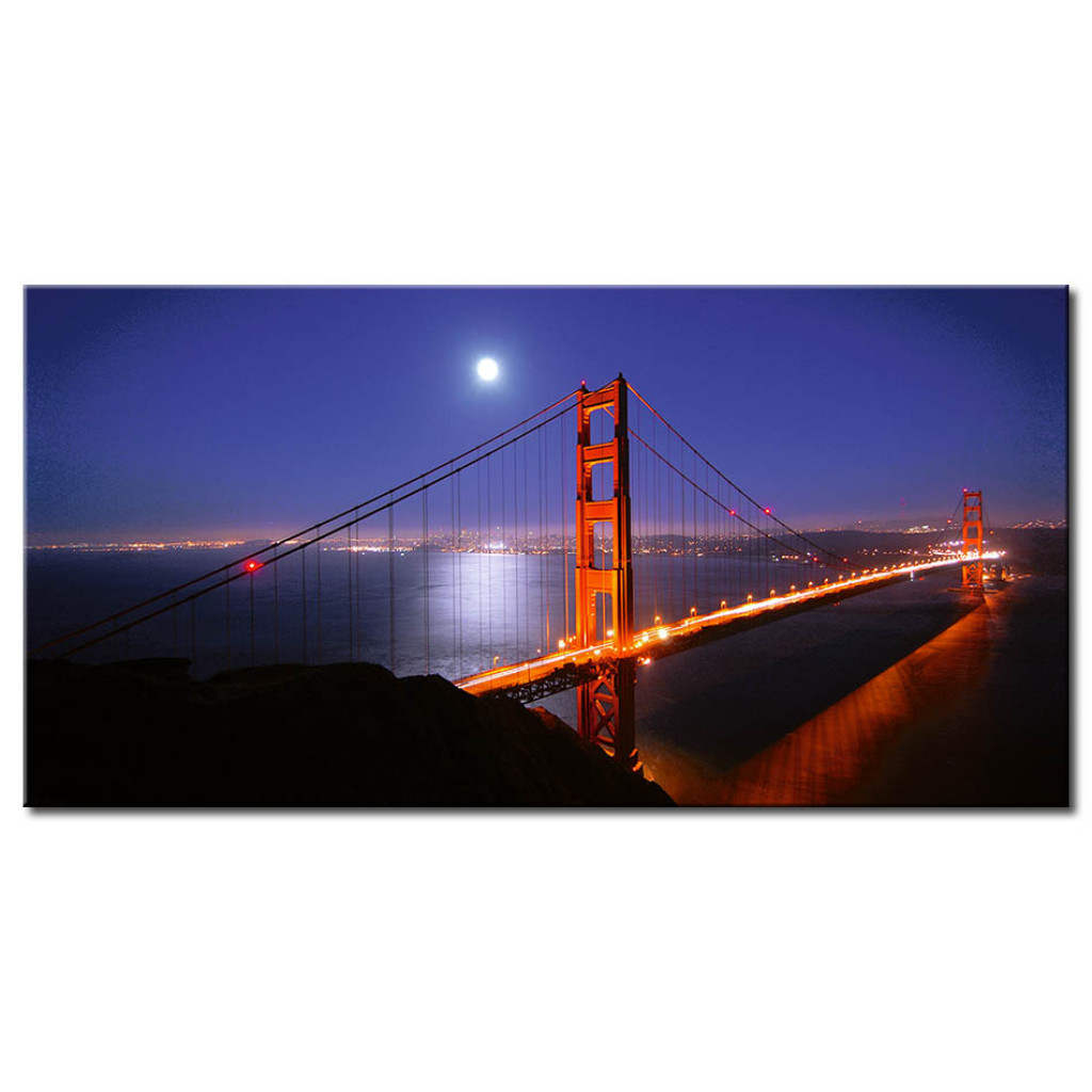 Schilderij  San Francisco: Golden Gate Bridge In San Francisco