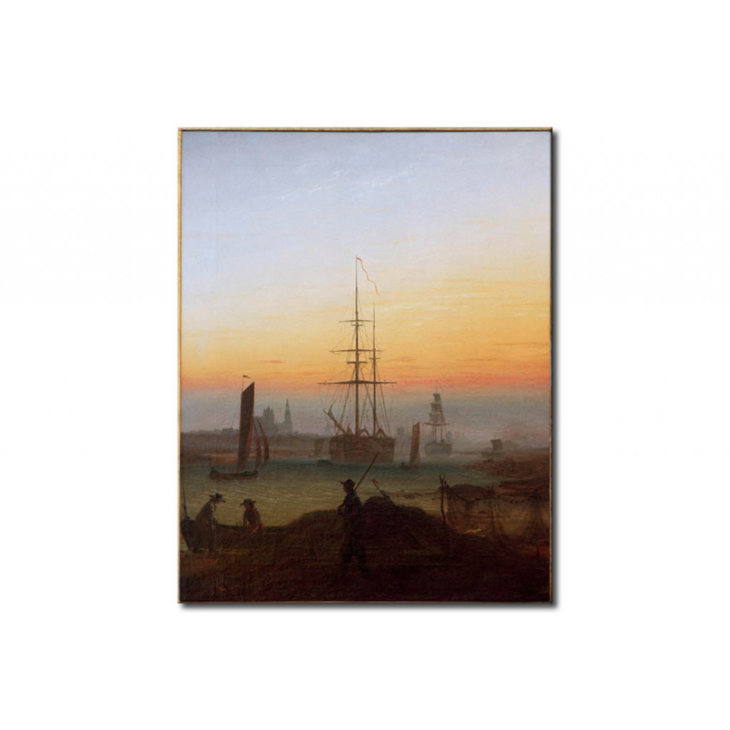 Schilderij  Caspar David Friedrich: The Harbour Of Greifswald