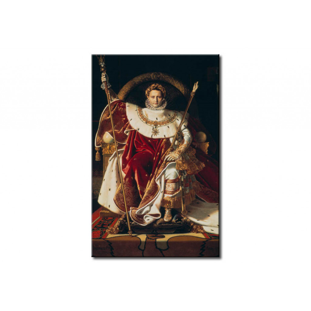 Målning Napoleon On The Throne