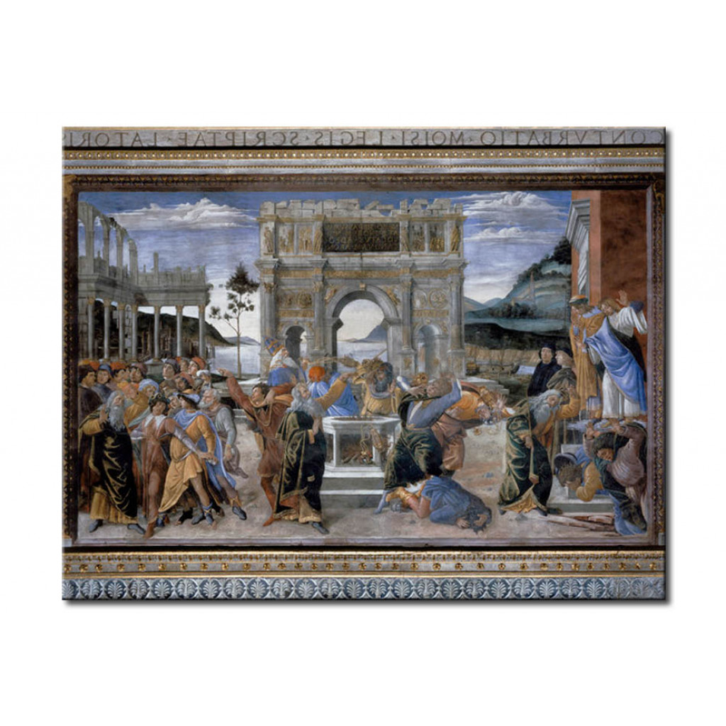 Schilderij  Sandro Botticelli: The Punishment Of Korah