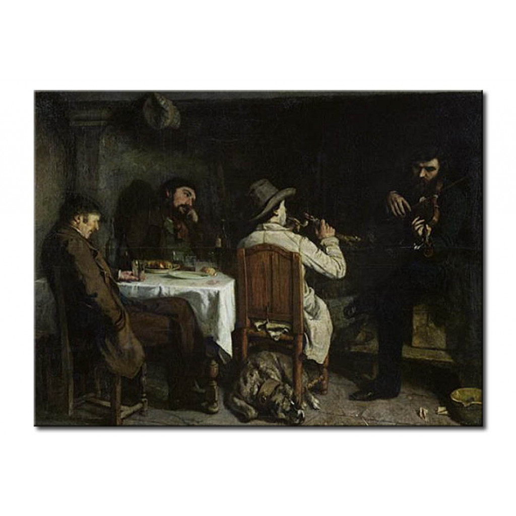 Schilderij  Gustave Courbet: After Dinner At Ornans