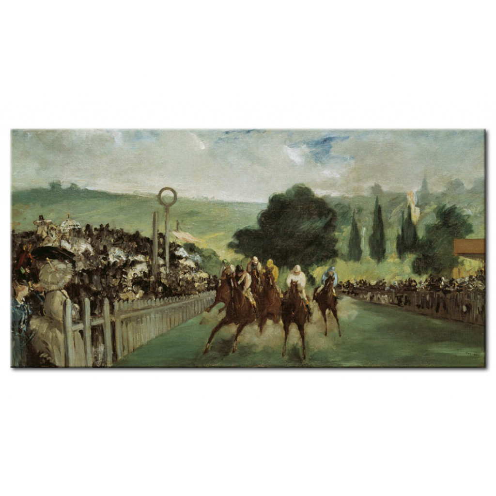 Schilderij  Edouard Manet: Courses à Longchamp
