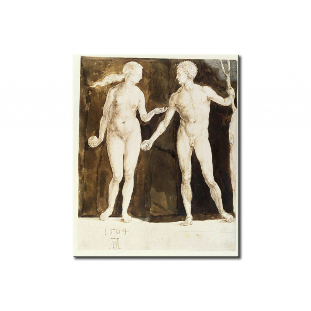 Målning Adam And Eve