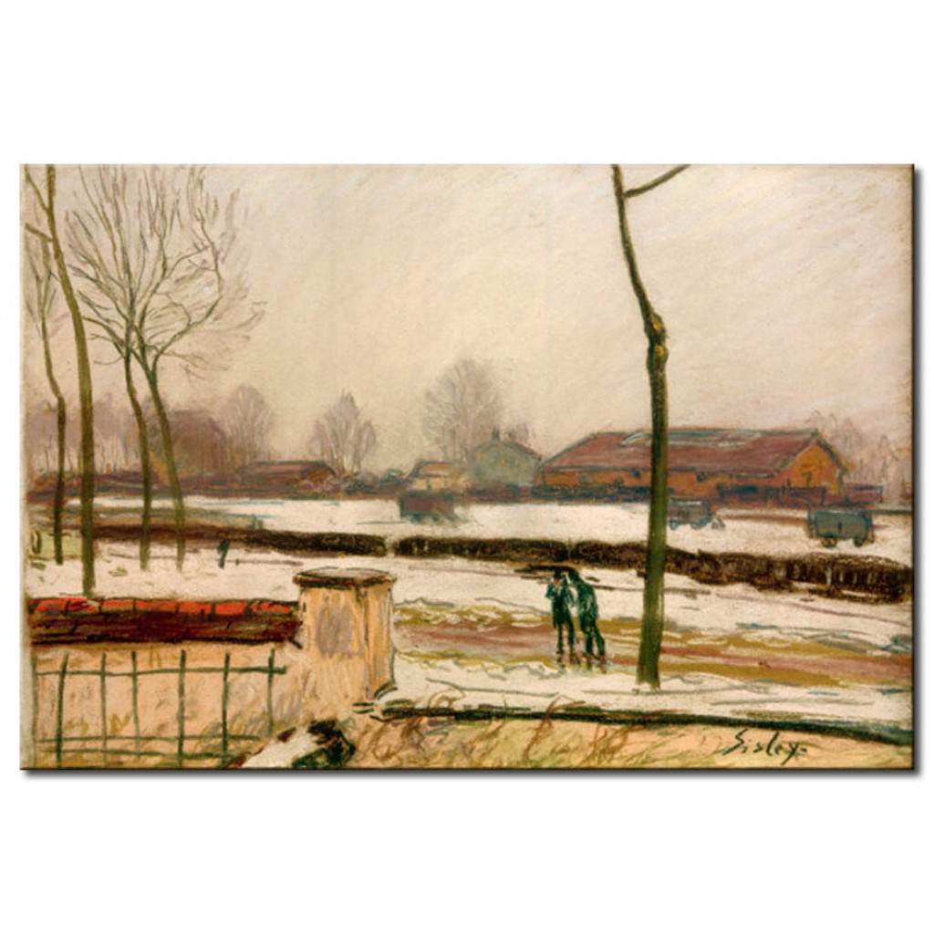 Schilderij  Alfred Sisley: Paysage D'hiver