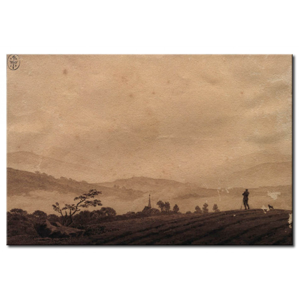 Schilderij  Caspar David Friedrich: Foggy Morning