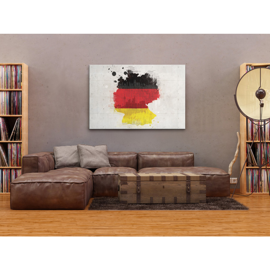 Schilderij  Kaarten Van De Wereld: Kaart Van Duitsland