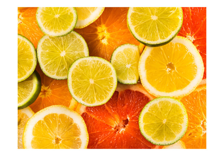 Wall Mural Summer Refreshment - Orange Composition with Citrus Fruits 59822 additionalImage 1