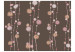 Mural de parede Abstração - desenho de flores irregulares em linha em fundo uniforme 60822 additionalThumb 1