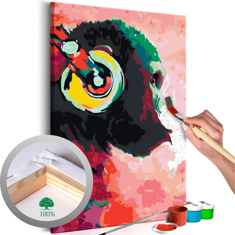 Paint by Number Kit Monkey In Headphones 107132