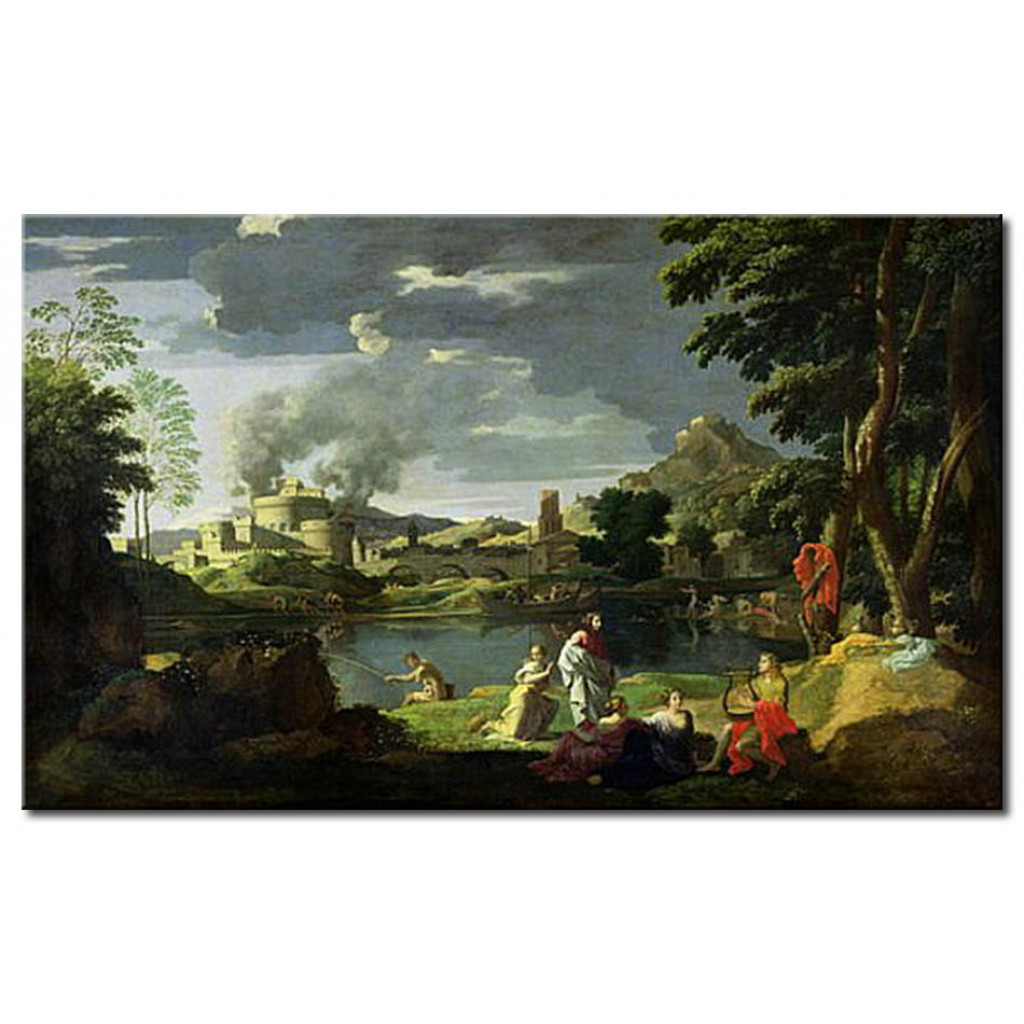 Schilderij  Nicolas Poussin: Orpheus And Eurydice