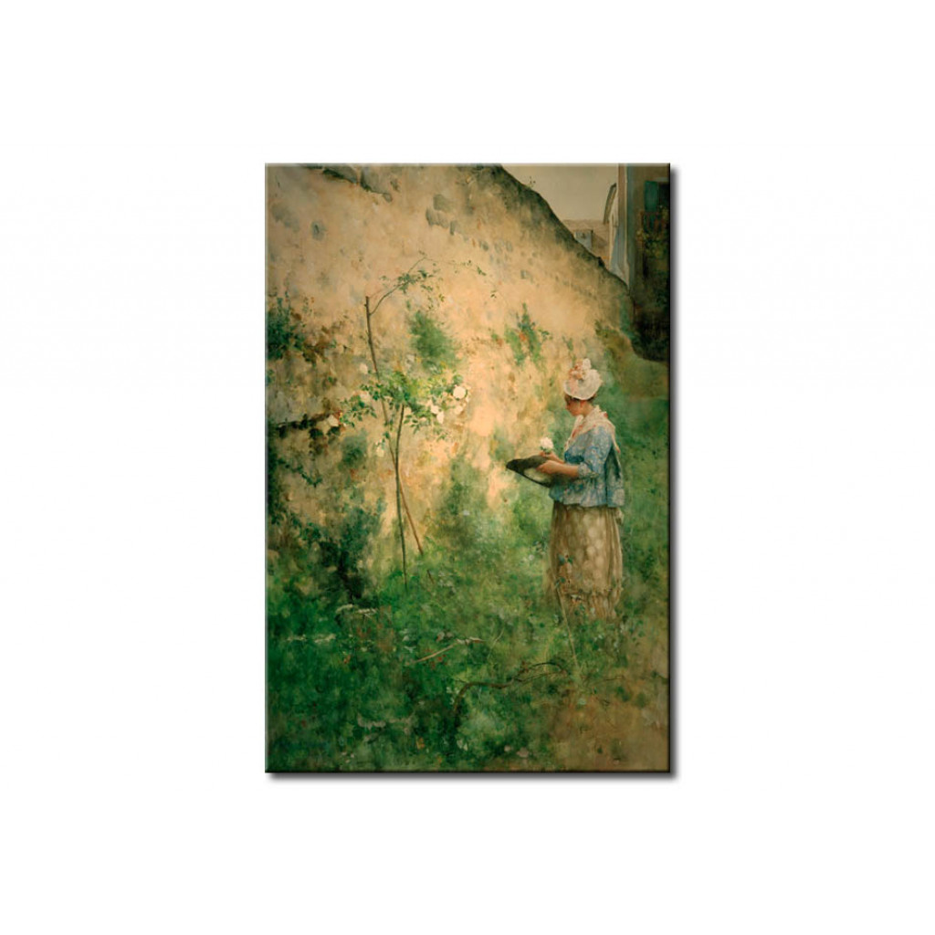 Schilderij  Carl Larsson: Die Alte Mauer