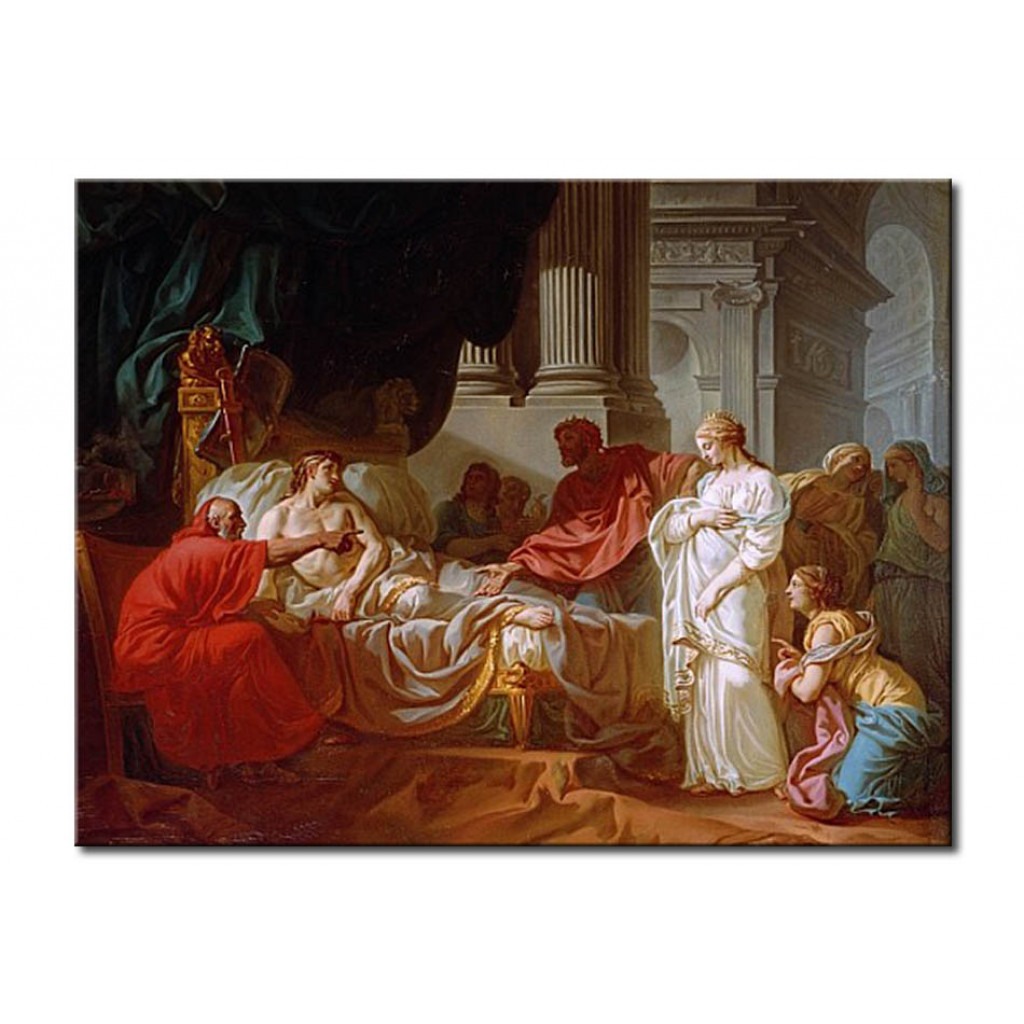 Schilderij  Jacques-Louis David: Antiochus And Stratonice