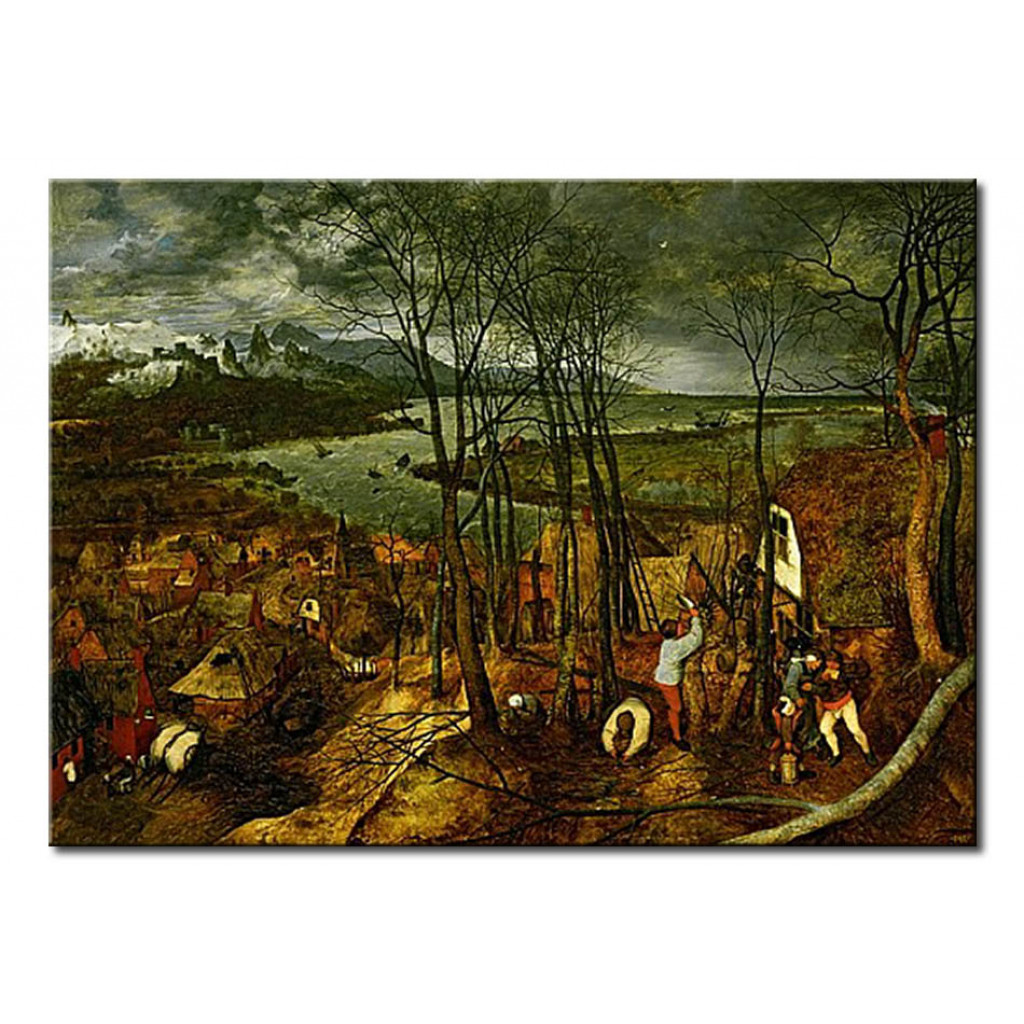 Schilderij  Pieter Bruegel The Elder: The Gloomy Day - Spring