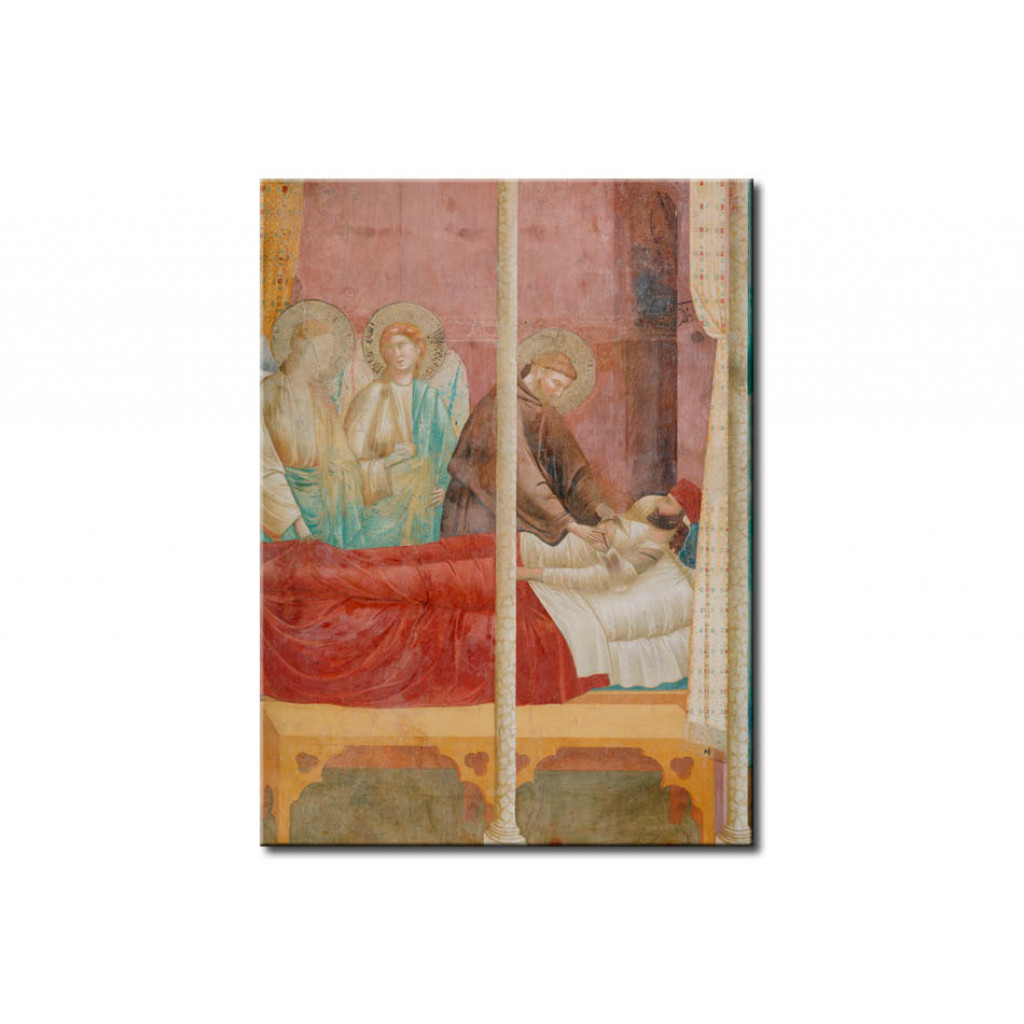 Schilderij  Giotto Di Bondone: St. Francis Cures The Wounds Of John Of Ilerda