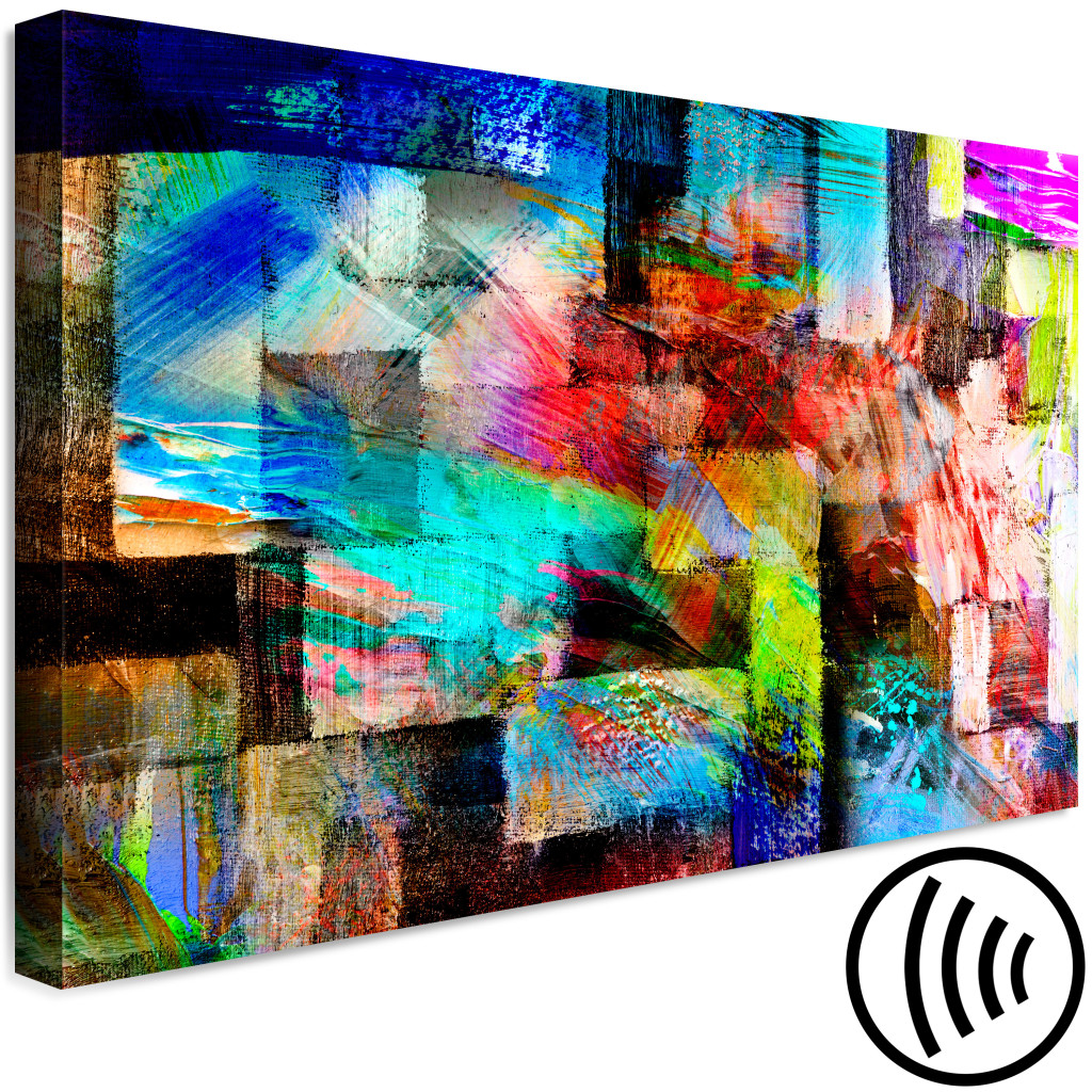 Schilderij  Gekleurde: Abstract Maze (1 Part) Wide