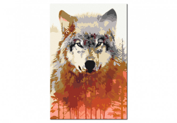 Wandbild zum Ausmalen Wolf and Forest 134632 additionalImage 5