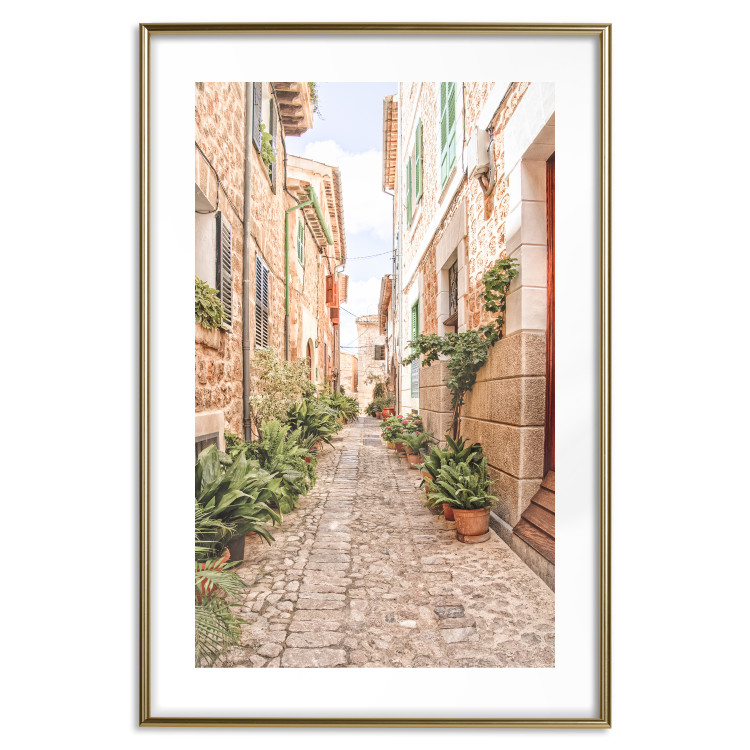 Poster Quiet Street - View of Historic Buildings and Vegetation 145232 additionalImage 23