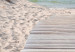 Okrągły obraz Wejście na plażę - zdjęcie morza i drewnianego przejścia 148632 additionalThumb 3