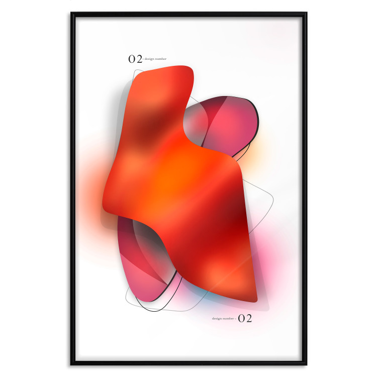Wall Poster Neon Abstraction - Shapes in Shades of Juicy Red and Pink 149732 additionalImage 22