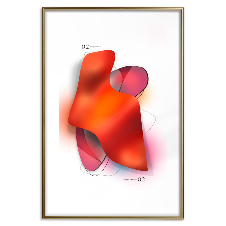 Wall Poster Neon Abstraction - Shapes in Shades of Juicy Red and Pink 149732 additionalImage 24