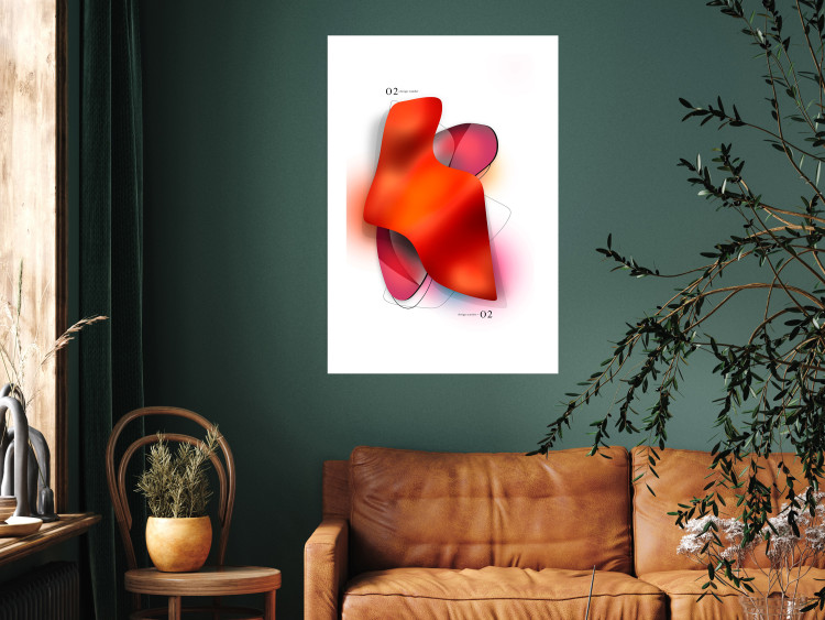 Wall Poster Neon Abstraction - Shapes in Shades of Juicy Red and Pink 149732 additionalImage 13