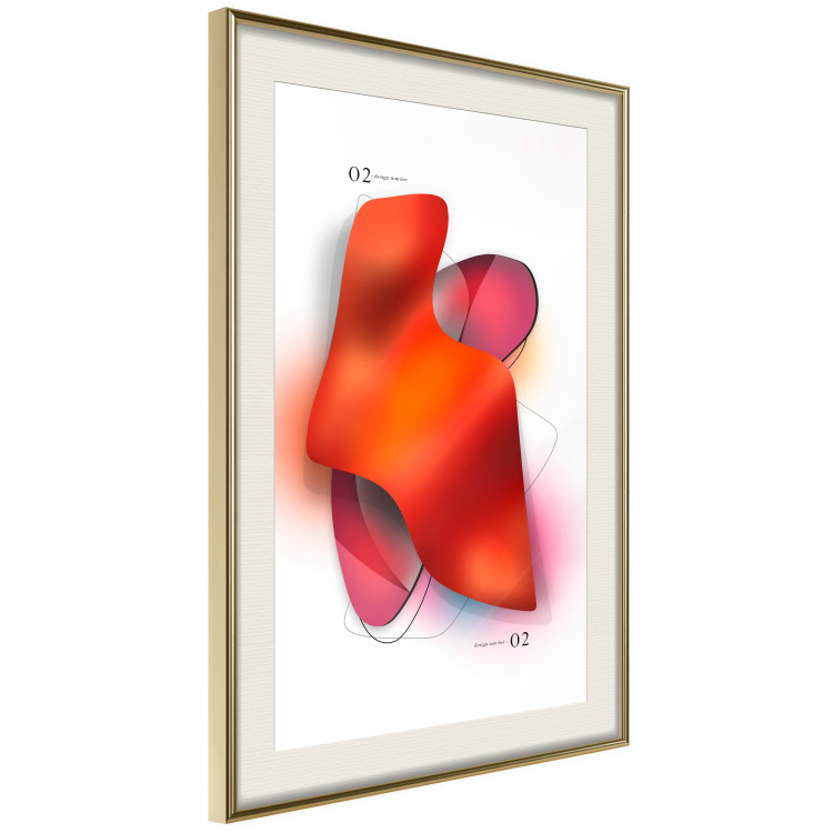Wall Poster Neon Abstraction - Shapes in Shades of Juicy Red and Pink 149732 additionalImage 10