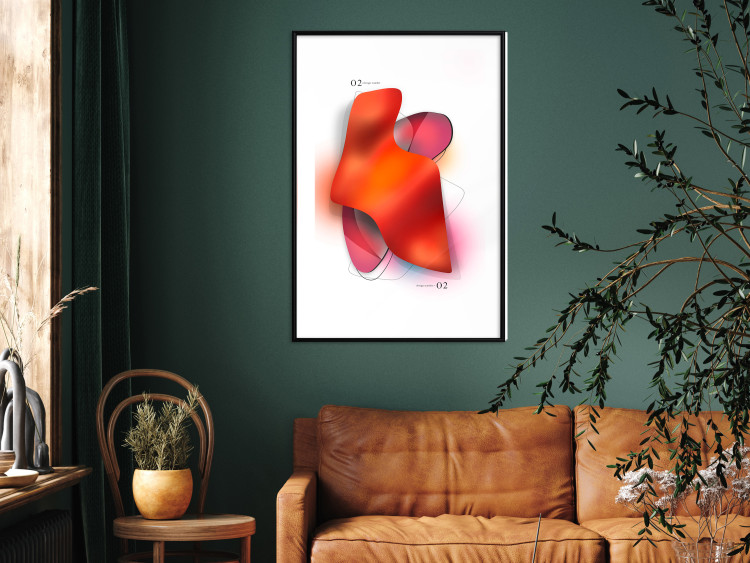 Wall Poster Neon Abstraction - Shapes in Shades of Juicy Red and Pink 149732 additionalImage 15