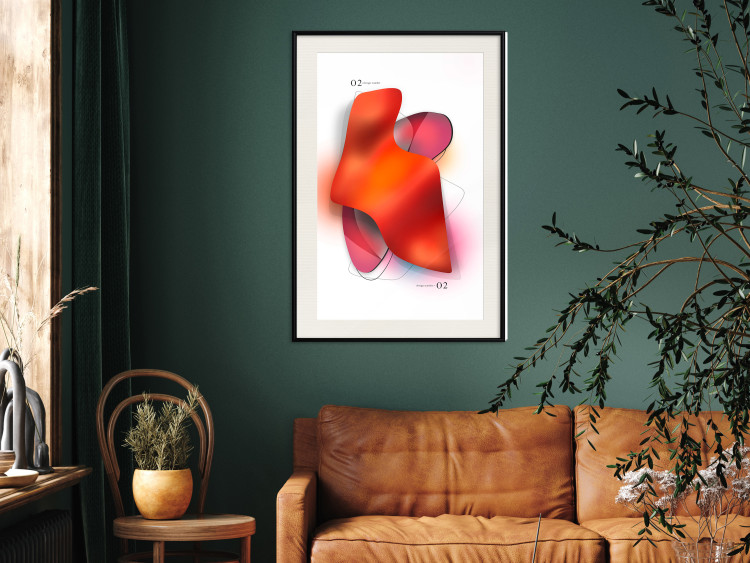 Wall Poster Neon Abstraction - Shapes in Shades of Juicy Red and Pink 149732 additionalImage 20
