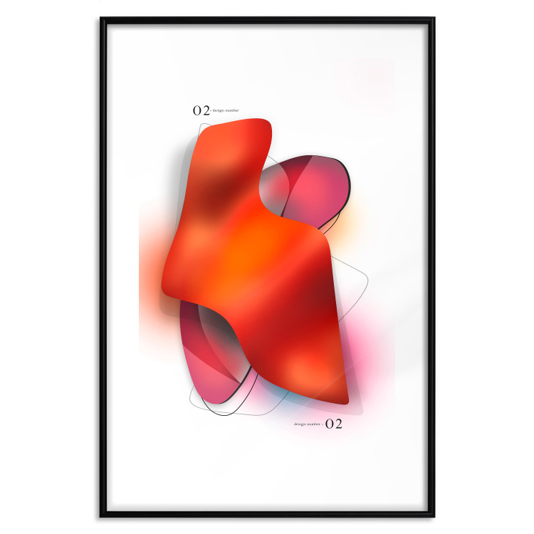 Wall Poster Neon Abstraction - Shapes in Shades of Juicy Red and Pink 149732 additionalImage 25