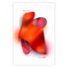 Wall Poster Neon Abstraction - Shapes in Shades of Juicy Red and Pink 149732