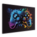 Bild auf Leinwand Colorful Gameplay - Game Controller in Multi-Colored Backlight 150632 additionalThumb 2