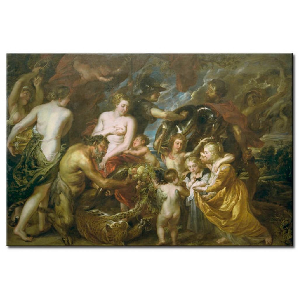 Schilderij  Peter Paul Rubens: Minerva Beschützt Pax Vor Mars