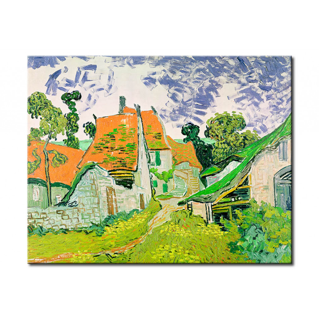 Schilderij  Vincent Van Gogh: Street In Auvers-sur-Oise