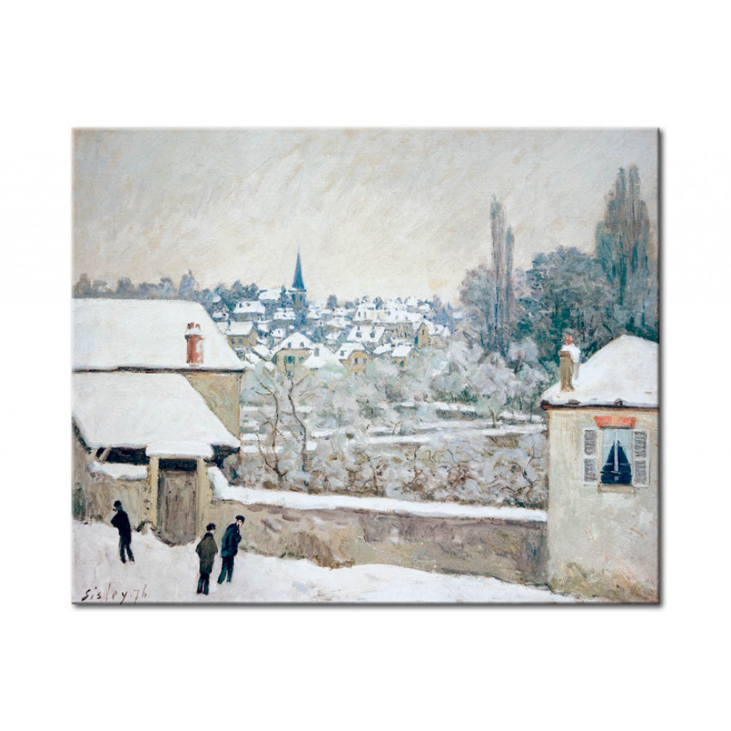 Schilderij  Alfred Sisley: Winter In Louveciennes